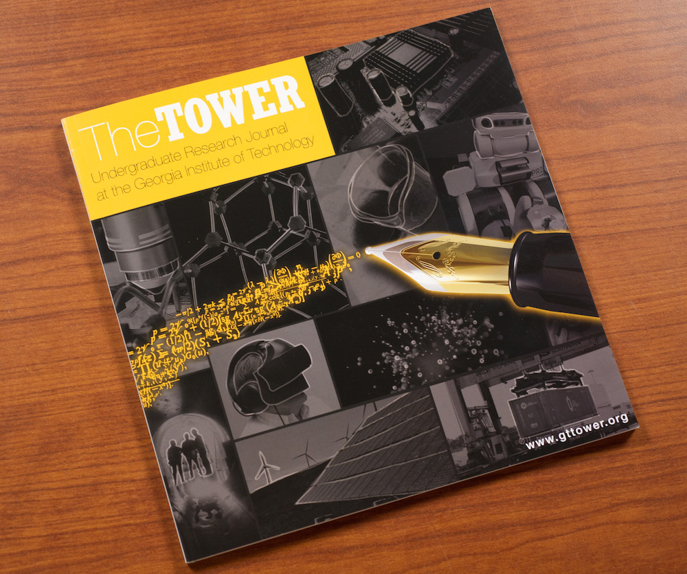 Image of the cover of a printed copy of the Tower Undergraduate Reserach Journal.